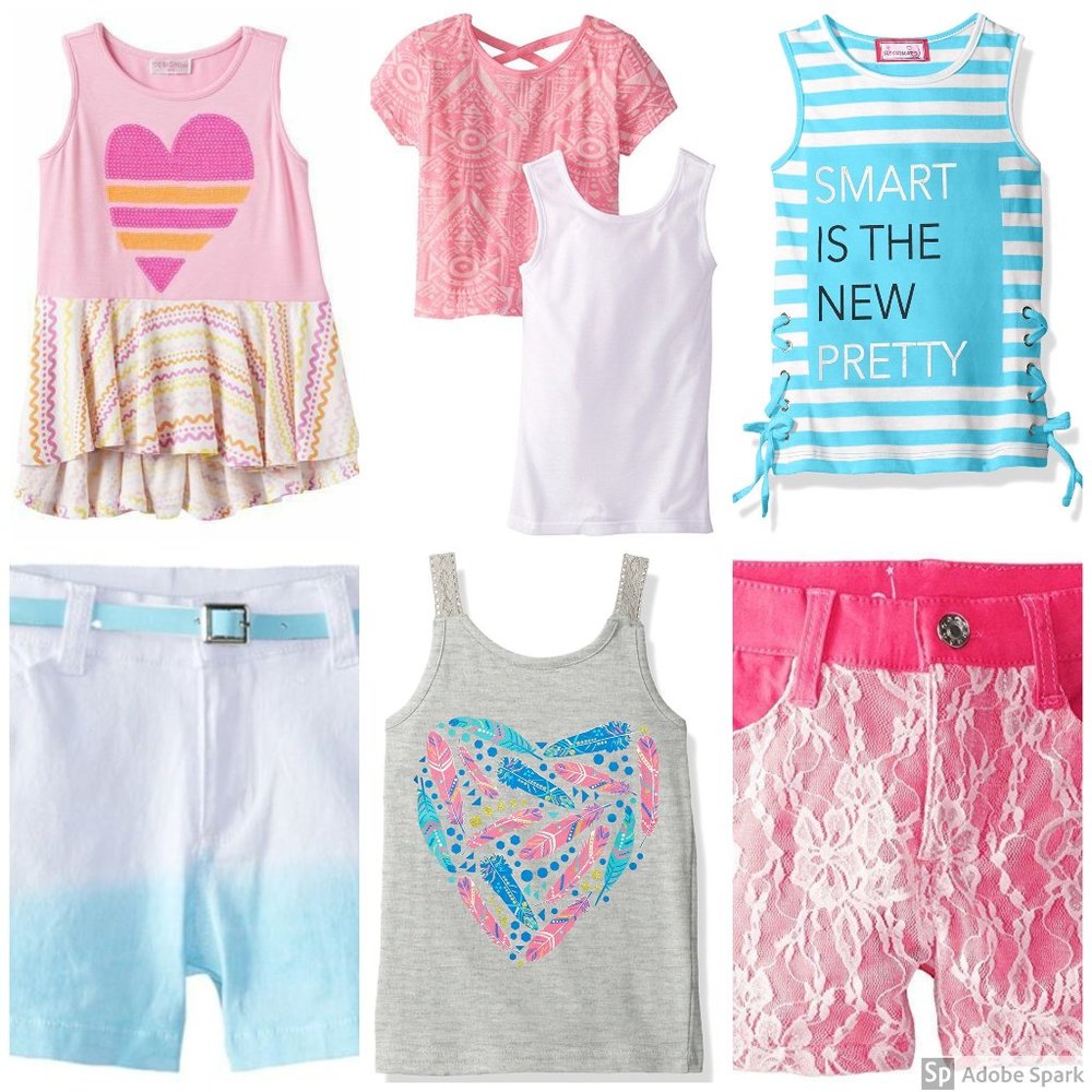 Dreamstar Girls Tops Tank Shorts Set  Clothes Lot Outfits Size 5 NWT